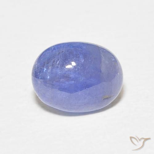 2.57ct 天然 濃いバイオレットブルー タンザナイト, 楕円形, 半透明