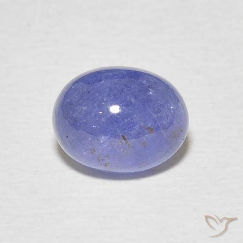 3.04ct 天然 濃いバイオレットブルー タンザナイト, 楕円形, 半透明
