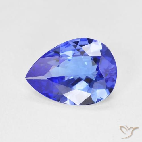 2.30ct 天然 鮮やかなブルー タンザナイト, 洋梨の形, VVS