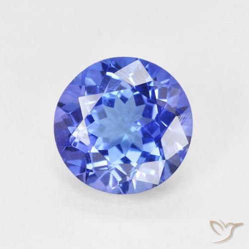 2.07ct 天然 濃いブルー タンザナイト, ラウンド, VVS