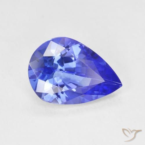 2.25ct 天然 ディープバイオレットブルー タンザナイト, 洋梨の形, VVS