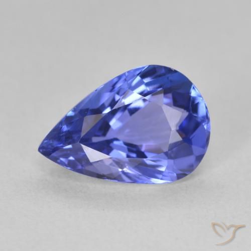 2.15ct 天然 バイオレットブルー タンザナイト, 洋梨の形, VVS