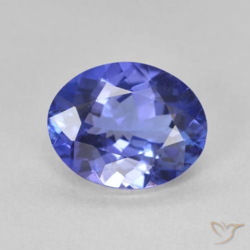 2.14ct 天然 ディープバイオレットブルー タンザナイト, 楕円形, VVS