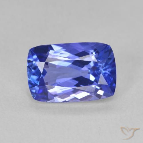2.19ct 天然 ディープバイオレットブルー タンザナイト, クッション, VVS