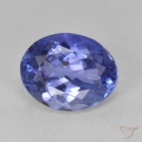 2.91ct 天然 濃いパープルブルー タンザナイト, 楕円形, VVS