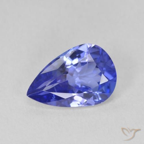 1.83ct 天然 ディープバイオレットブルー タンザナイト, 洋梨の形, VVS