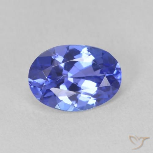 1.33ct 天然 ディープバイオレットブルー タンザナイト, 楕円形, VVS
