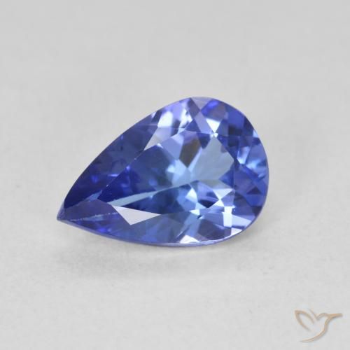 1.36ct 天然 ディープバイオレットブルー タンザナイト, 洋梨の形, VVS