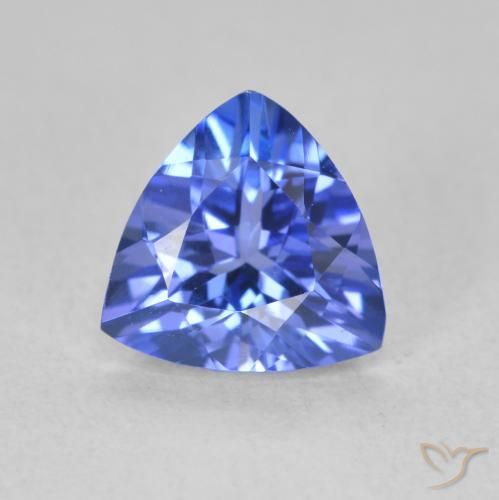 1.30ct 天然 ディープバイオレットブルー タンザナイト, トリリオン, VVS