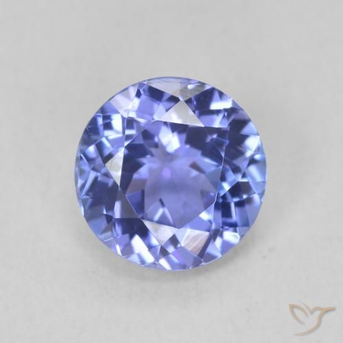 1.52ct 天然 濃いバイオレットブルー タンザナイト, ラウンド, VVS