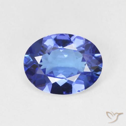 1.66ct 天然 ミディアムネイビーブルー タンザナイト, 楕円形, VVS