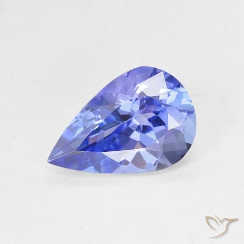 1.31ct 天然 ディープバイオレットブルー タンザナイト, 洋梨の形, VVS