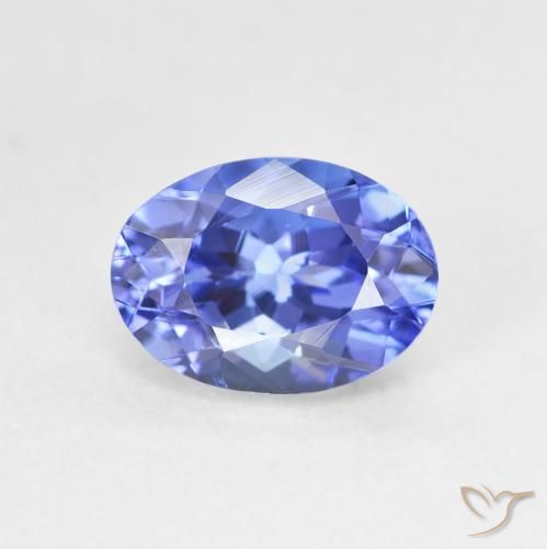 1.64ct 天然 ディープバイオレットブルー タンザナイト, 楕円形, VVS