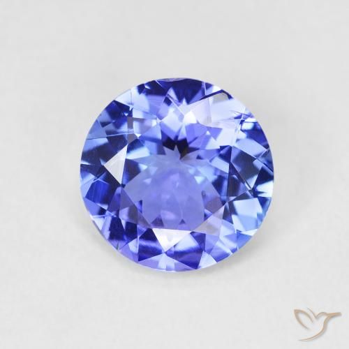 1.69ct 天然 濃いブルー タンザナイト, ラウンド, VVS-VS