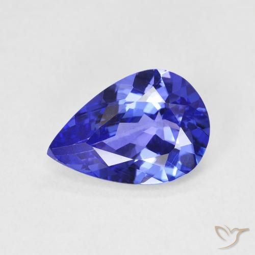 1.77ct 天然 鮮やかなブルー タンザナイト, 洋梨の形, VVS