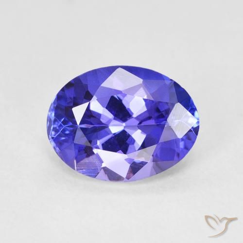 1.86ct 天然 濃いバイオレットブルー タンザナイト, 楕円形, VVS