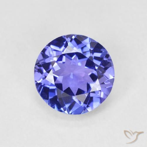 1.32ct 天然 バイオレットブルー タンザナイト, ラウンド, VVS-VS