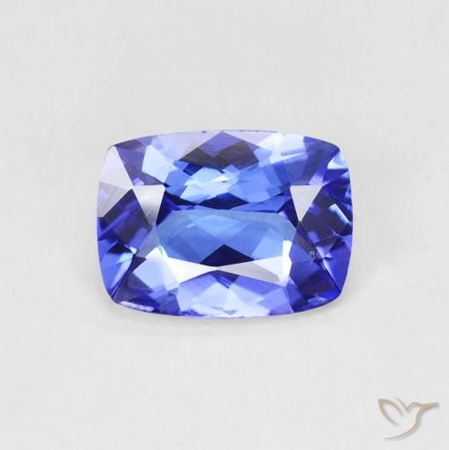 1.33ct 天然 濃いブルー タンザナイト, クッション, VVS-VS