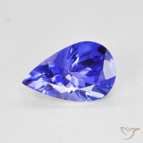 1.18ct 天然 鮮やかなブルー タンザナイト, 洋梨の形, VVS