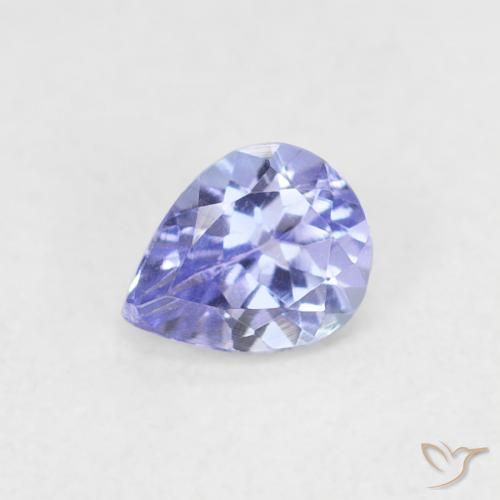 0.35ct 天然 バイオレットブルー タンザナイト, 洋梨の形, VVS-VS