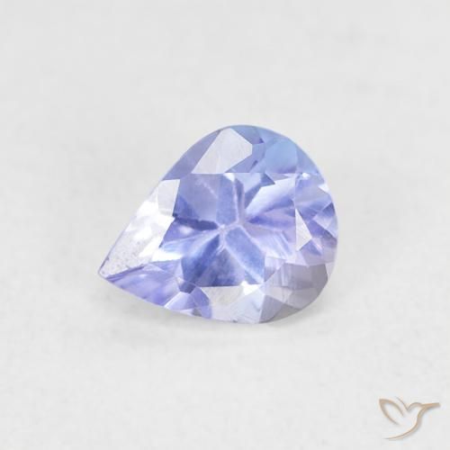 0.38ct 天然 バイオレットブルー タンザナイト, 洋梨の形, VVS-VS