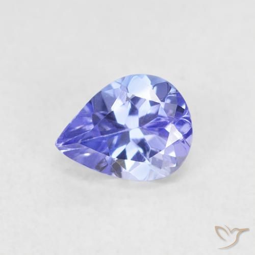 0.43ct 天然 バイオレットブルー タンザナイト, 洋梨の形, VVS-VS
