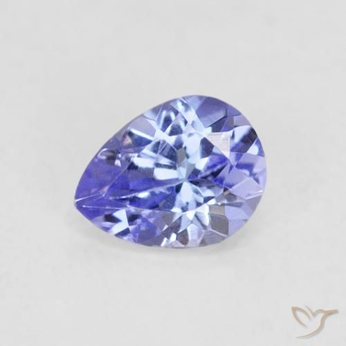 0.38ct 天然 バイオレットブルー タンザナイト, 洋梨の形, VVS-VS