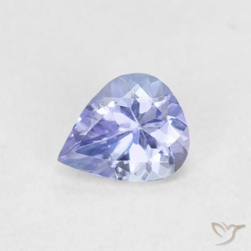0.37ct 天然 パステルブルー タンザナイト, 洋梨の形, VVS-VS