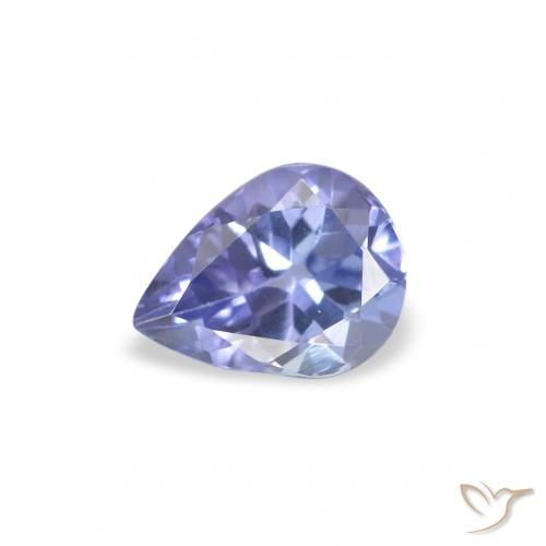 0.34ct 天然 ライトブルー タンザナイト, 洋梨の形, VS