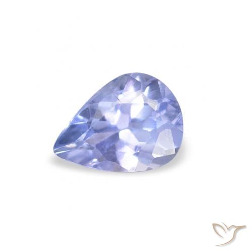 0.36ct 天然 ライトブルー タンザナイト, 洋梨の形, VS