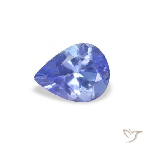 0.35ct 天然 濃いバイオレットブルー タンザナイト, 洋梨の形, VS