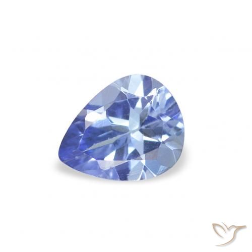 0.38ct 天然 パステルブルー タンザナイト, 洋梨の形, VS