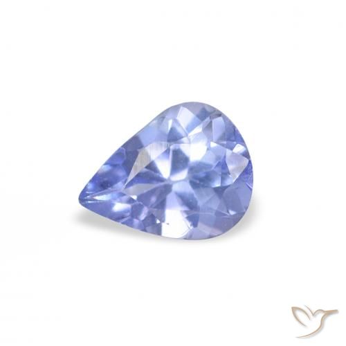 0.34ct 天然 パステルブルー タンザナイト, 洋梨の形, VS
