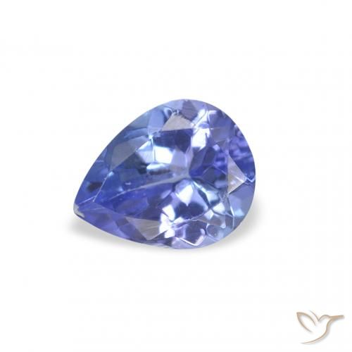 0.35ct 天然 ブルー タンザナイト, 洋梨の形, VS