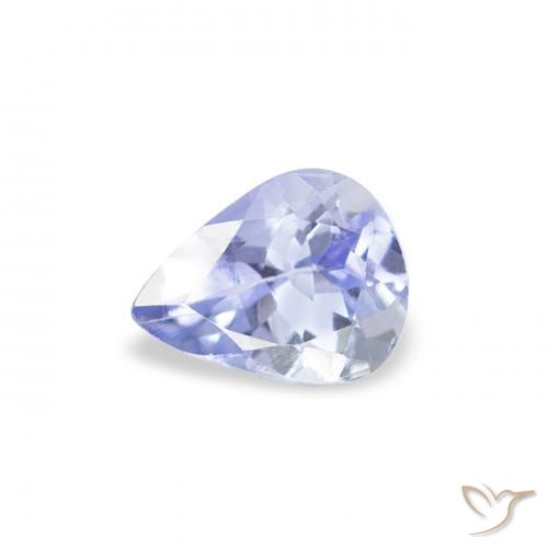 0.39ct 天然 パステルブルー タンザナイト, 洋梨の形, VS