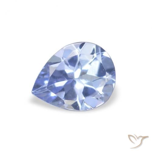 0.35ct 天然 ライトブルー タンザナイト, 洋梨の形, VVS-VS