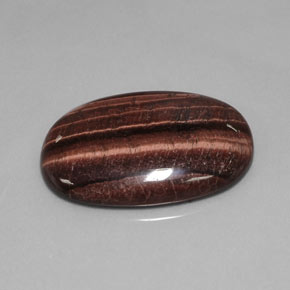 42.21カラットの天然マルチカラーTiger's Eye Matrix（34.3×22.7 mm・オーバルカット）