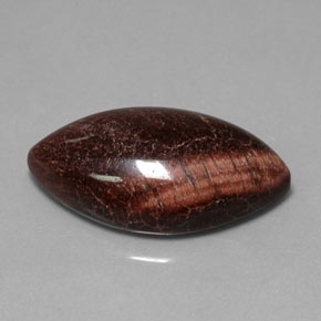 21.56カラットの天然マルチカラーTiger's Eye Matrix（26.6×14.6 mm・マーキス）
