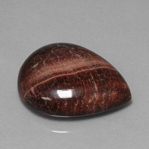 23.62カラットの天然マルチカラーTiger's Eye Matrix（24.2×18.8 mm・洋梨の形）