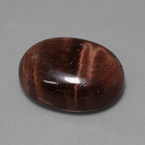 21.49カラットの天然マルチカラーTiger's Eye Matrix（20.4×15.3 mm・オーバルカット）