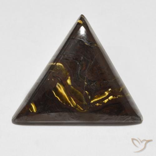 21.22ct 天然 マルチカラー タイガーズアイマトリックス, トリリオン, オペーク