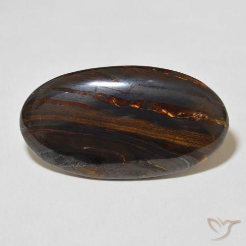 31.33ct 天然 マルチカラー タイガーズアイマトリックス, 楕円形, オペーク
