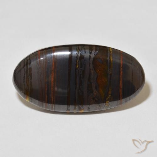36.56ct 天然 マルチカラー タイガーズアイマトリックス, 楕円形, オペーク