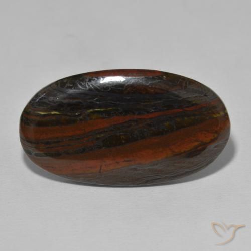 32.15ct 天然 マルチカラー タイガーズアイマトリックス, 楕円形, オペーク