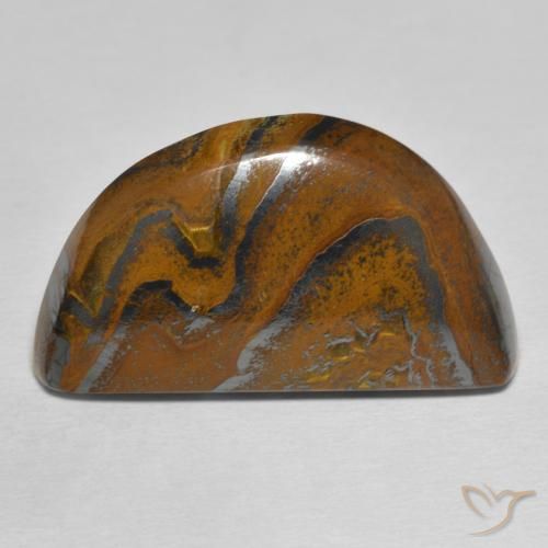 36.48ct 天然 ウォームブラウン タイガーズアイマトリックス, ファンシー, オペーク