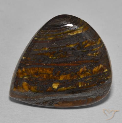 43.18ct 天然 マルチカラー タイガーズアイマトリックス, 洋梨の形, オペーク