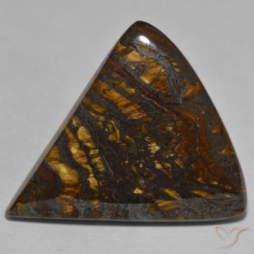 58.53ct 天然 マルチカラー タイガーズアイマトリックス, トリリオン, オペーク