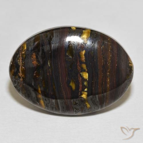 35.29ct 天然 マルチカラー タイガーズアイマトリックス, 楕円形, オペーク