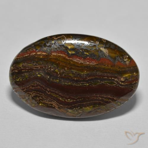 35.50ct 天然 Medium Dark-Brown タイガーズアイマトリックス, 楕円形, オペーク
