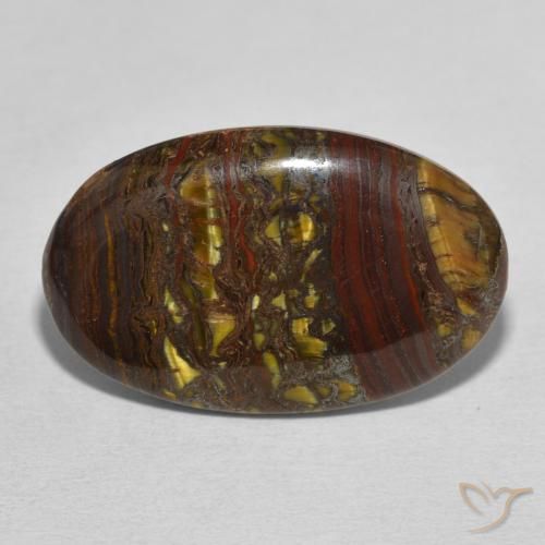 21.51ct 天然 マルチカラー タイガーズアイマトリックス, 楕円形, オペーク